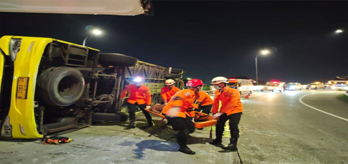 Kecelakaan Bus di Tol Krapyak Semarang, 16 Orang Meninggal